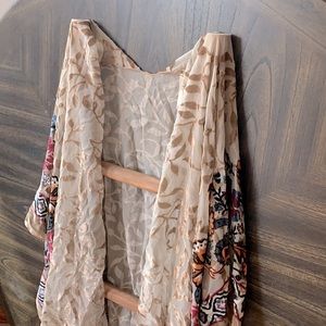 Sheer and Velvet Cardigan/Kimono